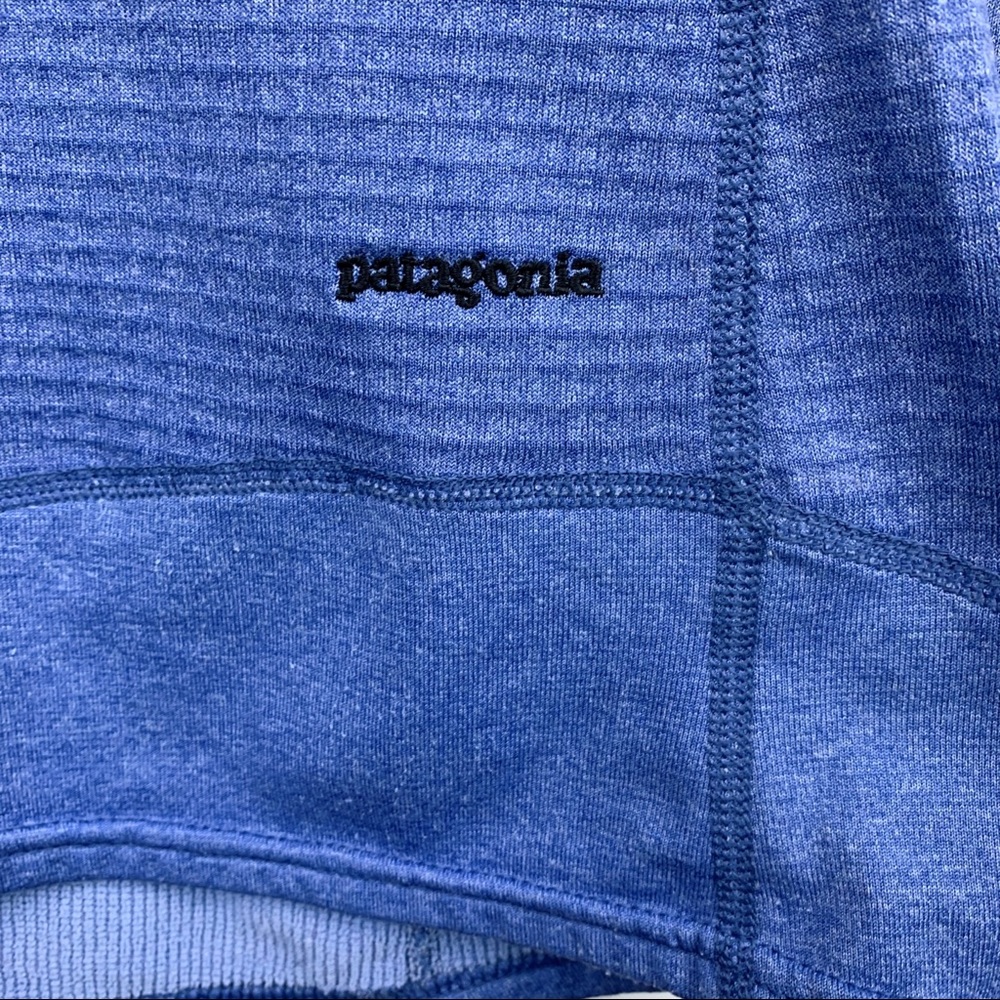 SOLD Patagonia Vintage 1/2 Zip Regulator Jacket Waffle Knit Large Womens Blue - Picture 7 of 10